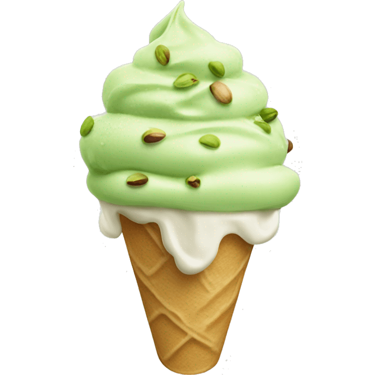 Aesthetic realistic pistachio icecream  emoji