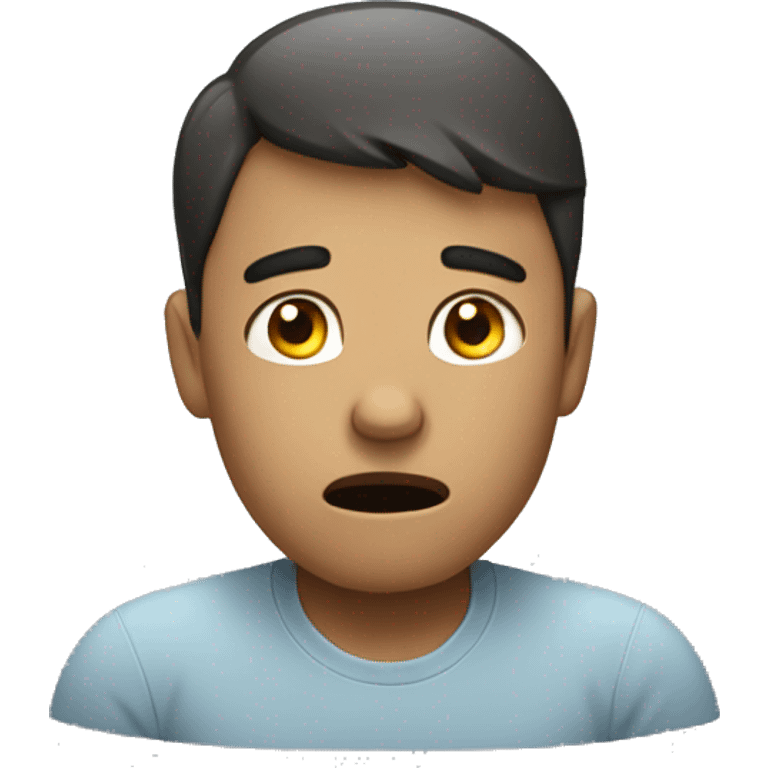 Person holding their head in worry  emoji