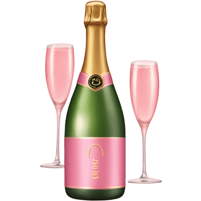 Pink champagne emoji