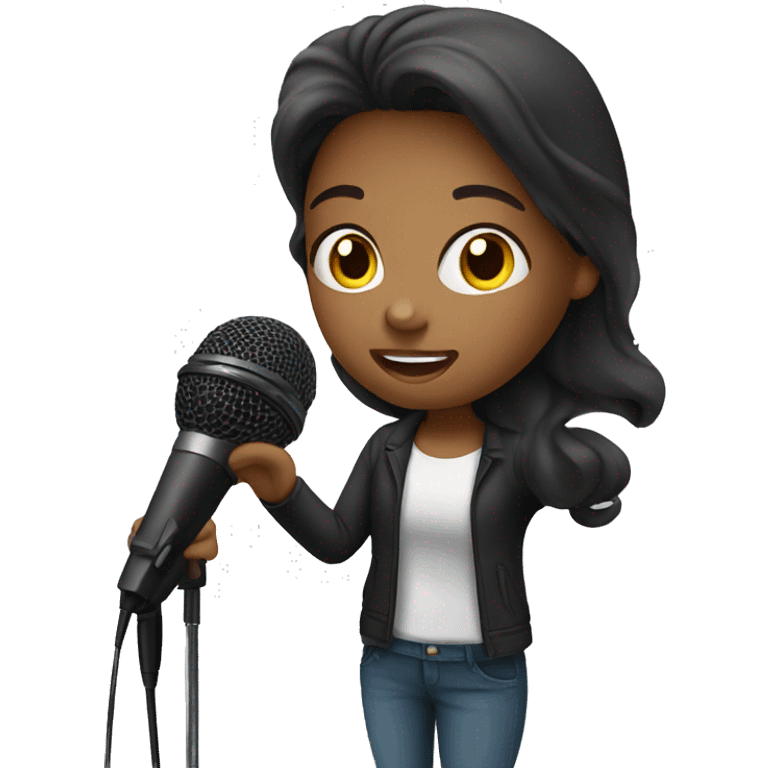 Girl with microphone  emoji