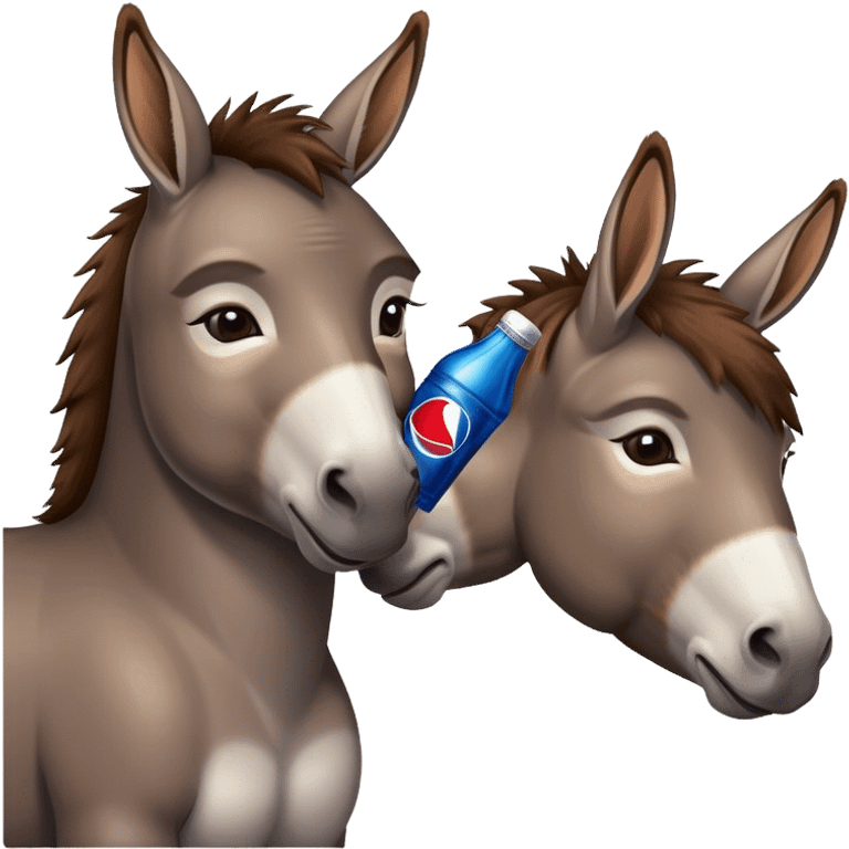 Donkey drinking Pepsi  emoji