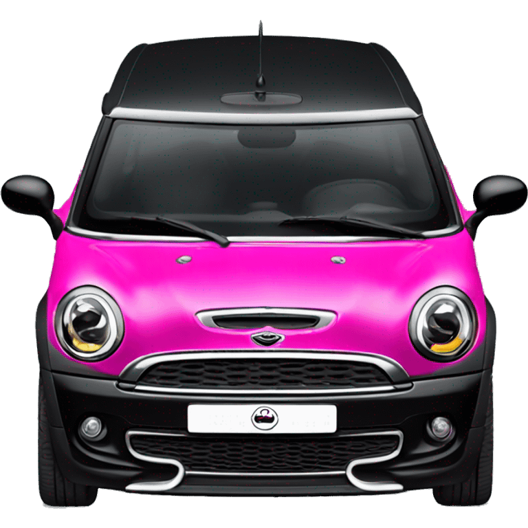 Black hot pink mini cooper se emoji