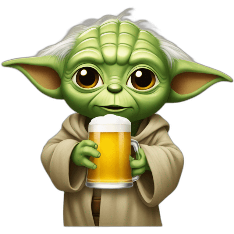 Yoda qui boit une biere emoji