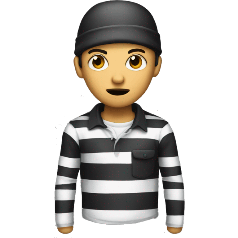 Robber stripped shirt  emoji