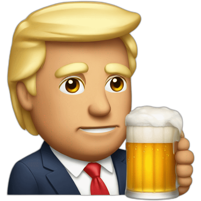 Trump Drinking a beer  emoji