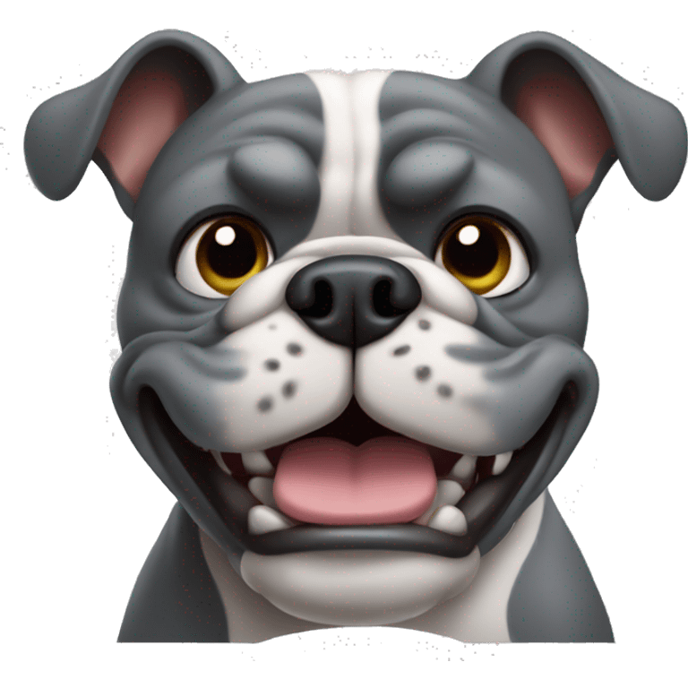 dark grey bulldog doing thumbs up emoji