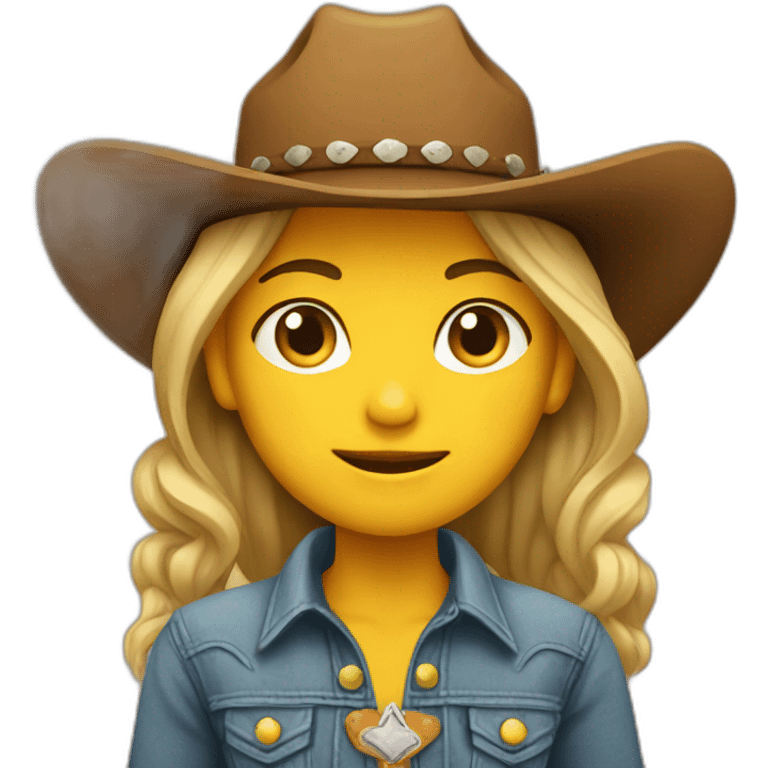 yee-haw girl  emoji