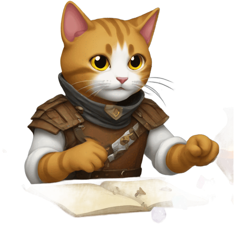 cats playing dnd emoji