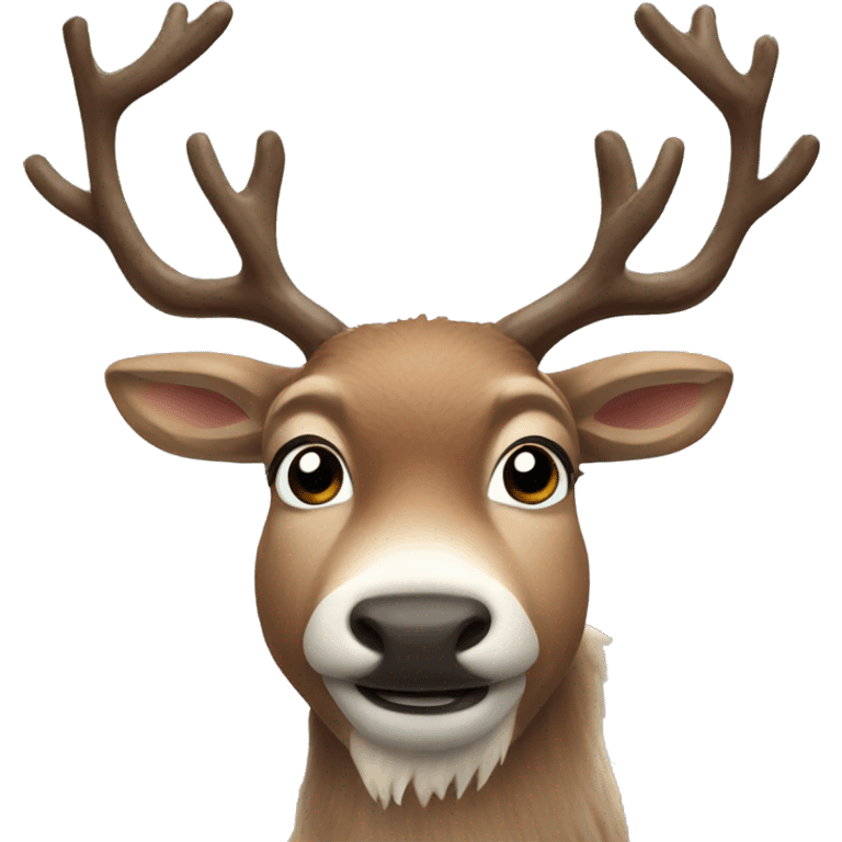 Realistic reindeer emoji