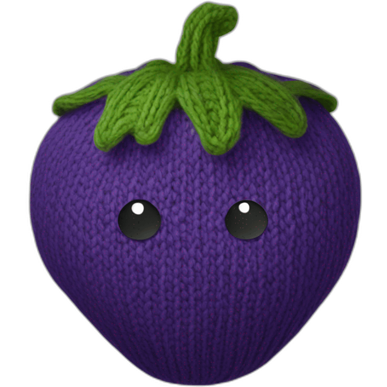 knitted eggplant emoji