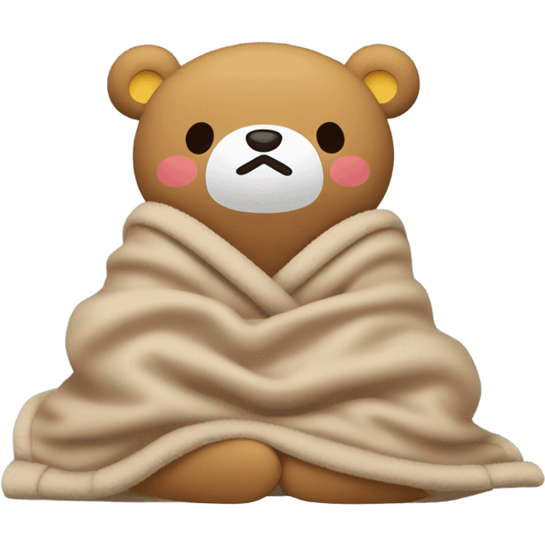 Rilakkuma sleeping in bed emoji