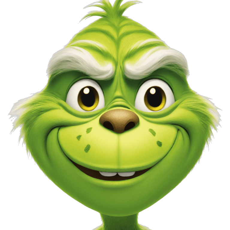 The grinch smiling emoji