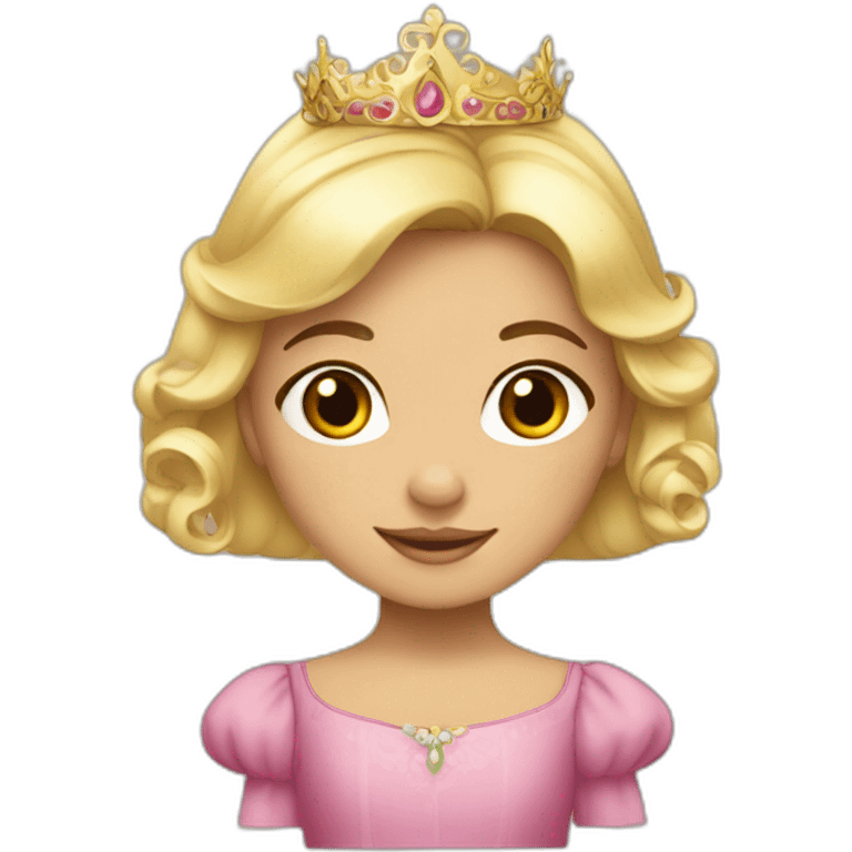 Niña pequeña disfrazada de princesa emoji