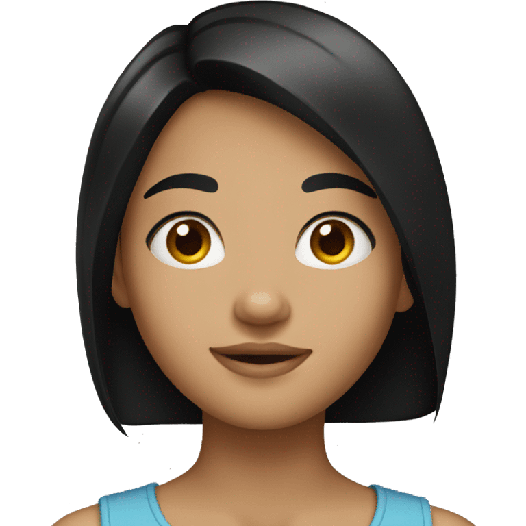 girl with black hair emoji