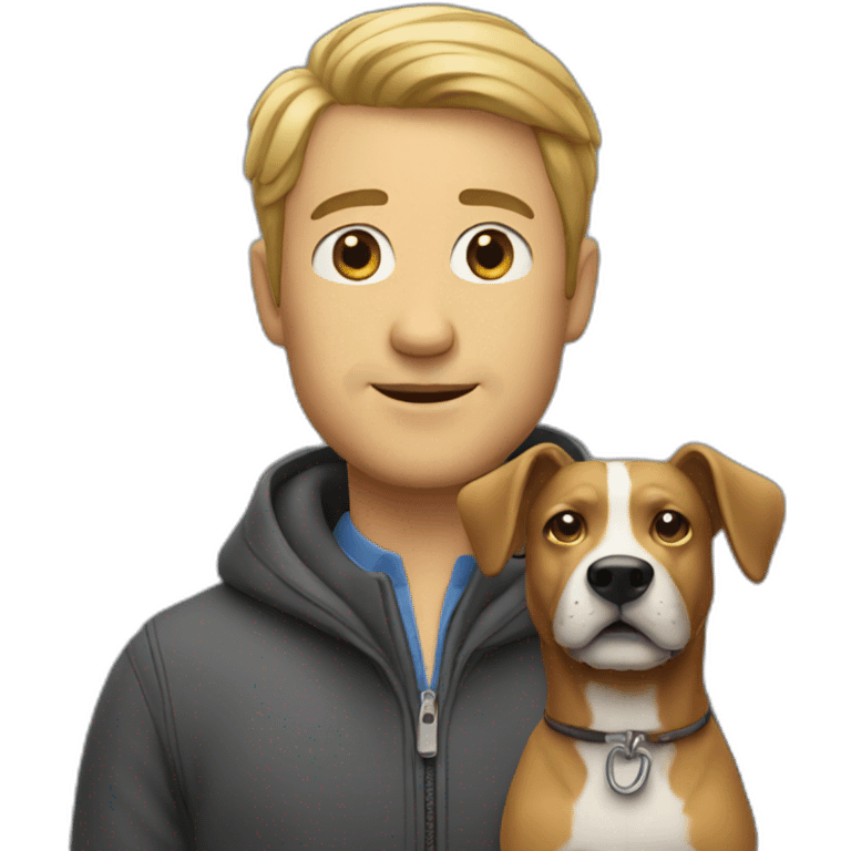 Man with dog emoji