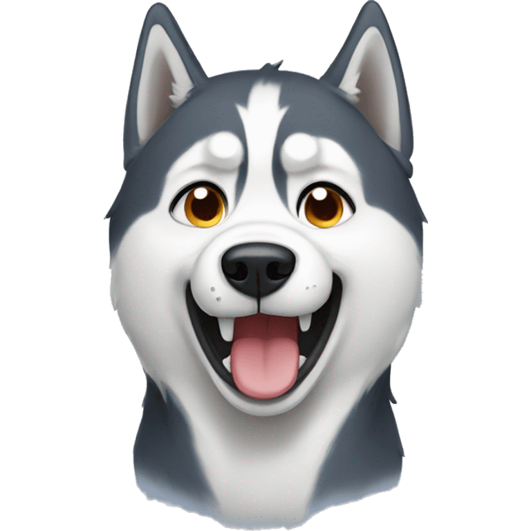 husky dog crying emoji