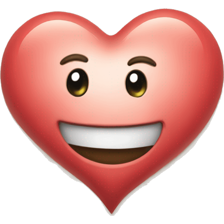 Heart with happy face emoji