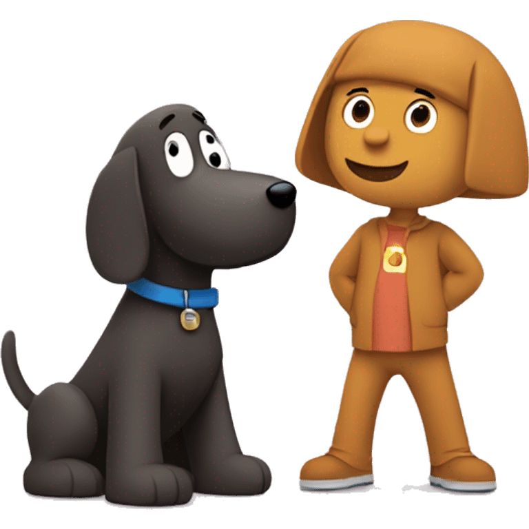 pocoyo with a dog  emoji