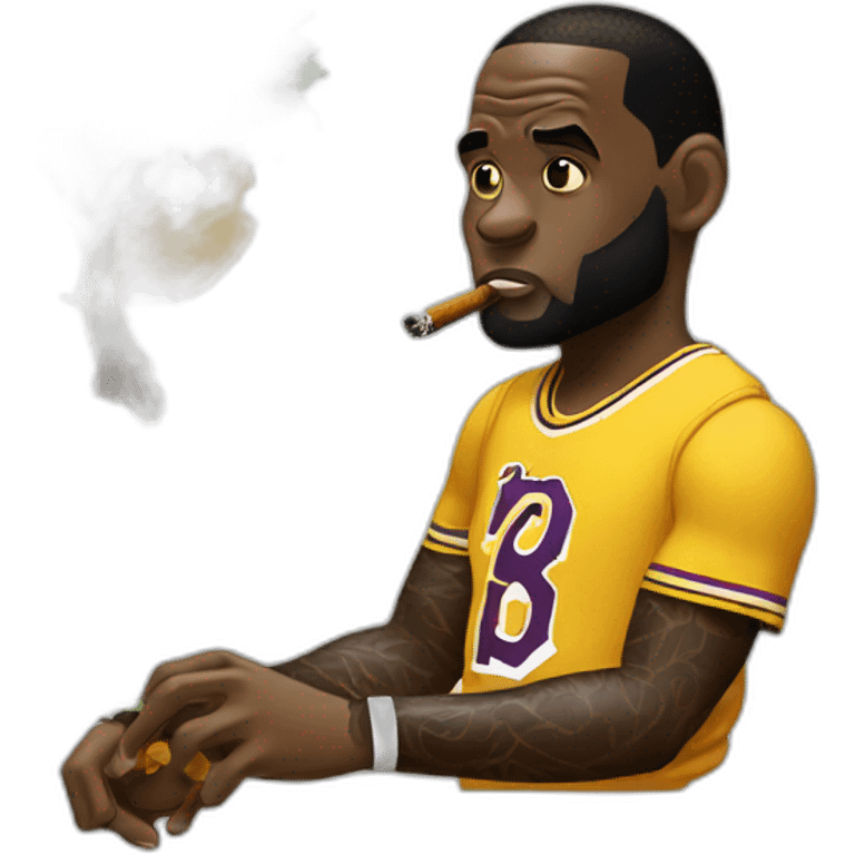 lebron smoking tree emoji