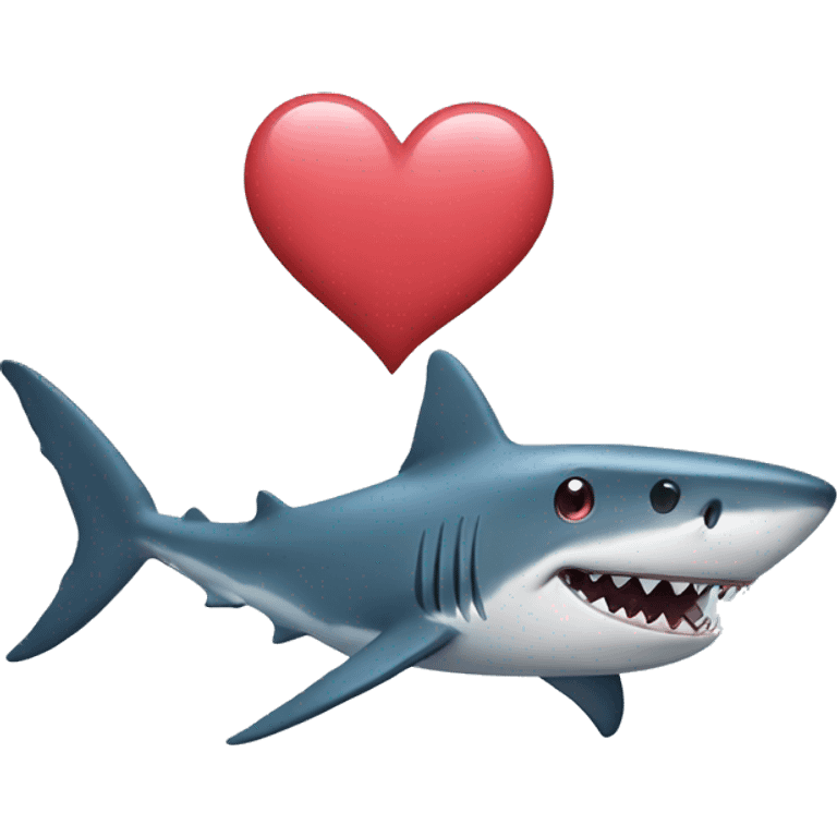 shark with heart emoji