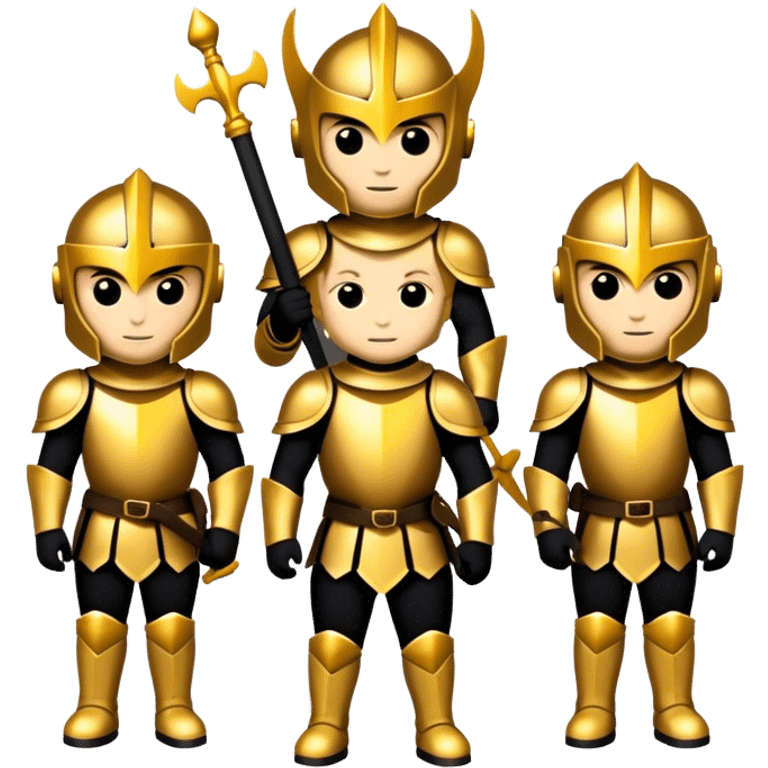 Group of golden knights in shadows emoji