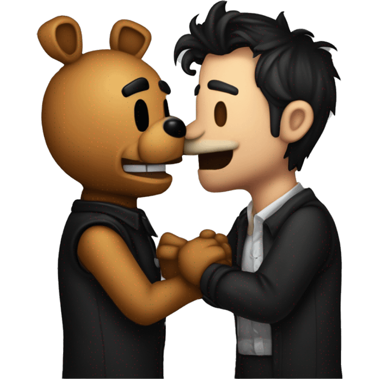 Markiplier kissing Freddy fazbear from five night at Freddy’s  emoji