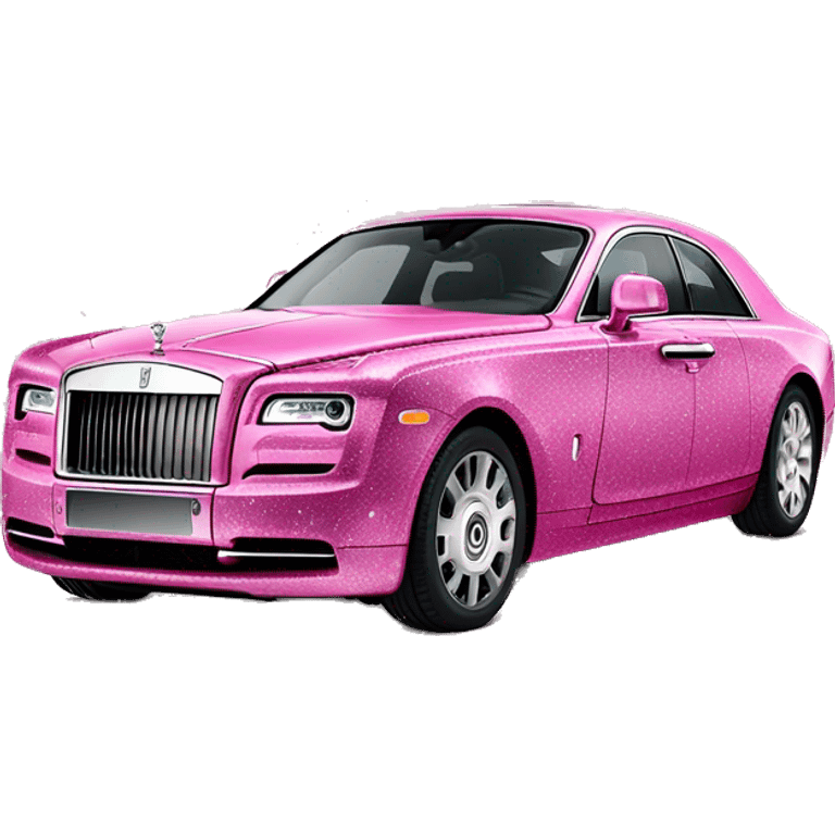 Sparkle glitter pink rolls Royce emoji