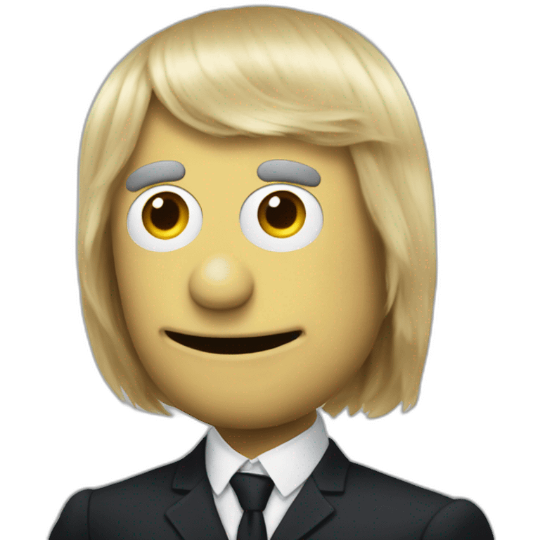 Macron disguised as a puppet emoji