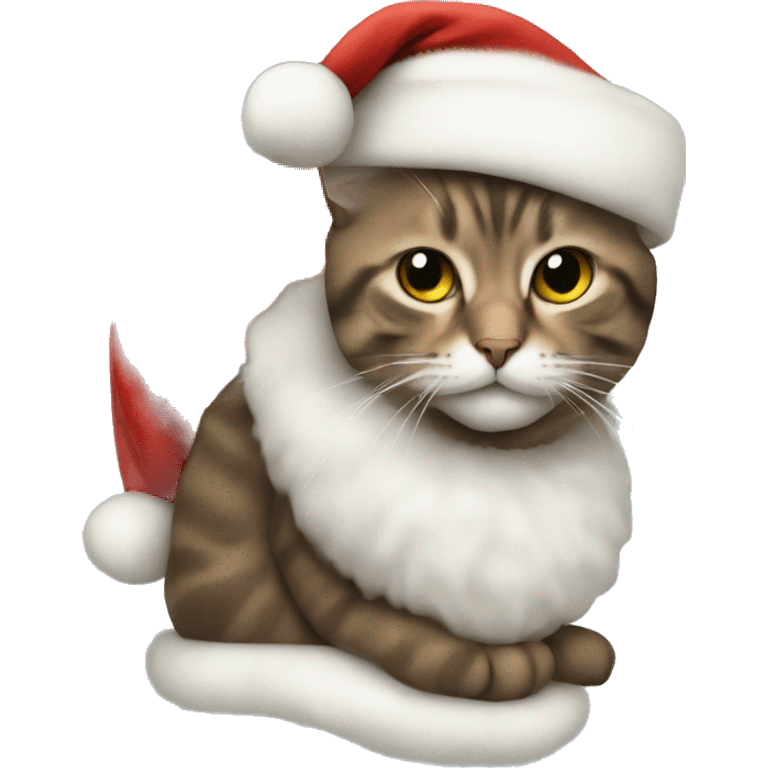 Cat wearing Santa Claus costume  emoji