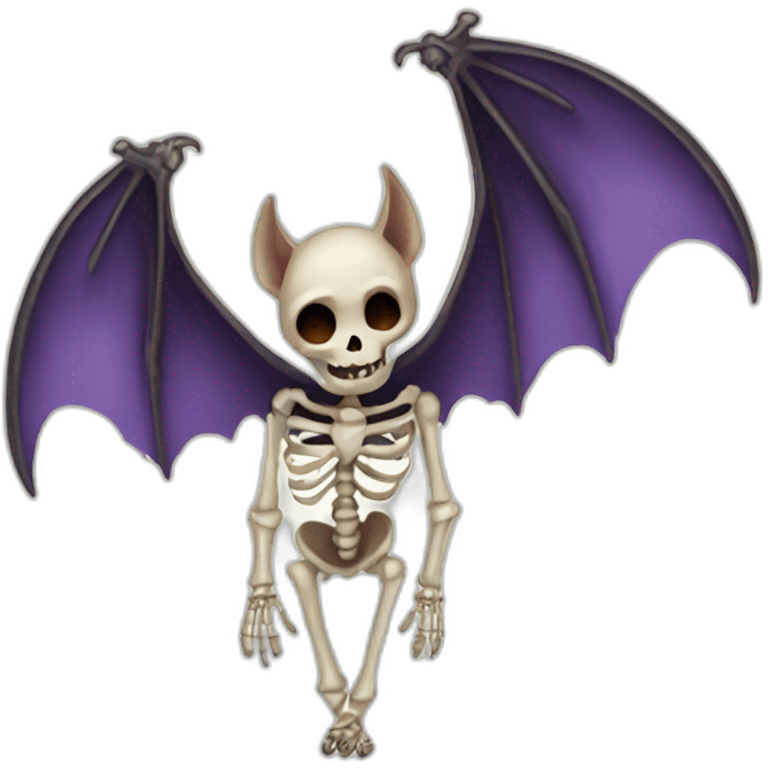 Bat as skeleton emoji