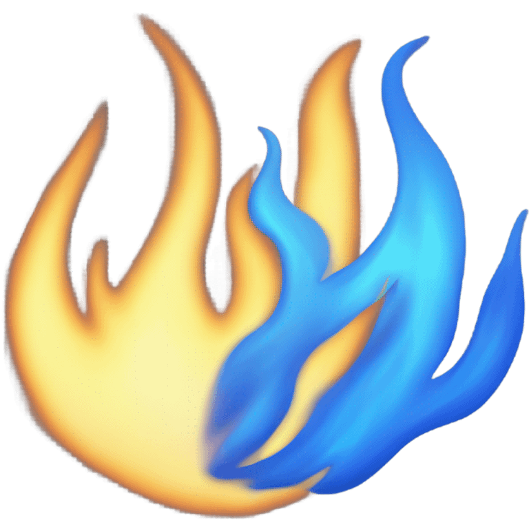 Blue fire like gas emoji