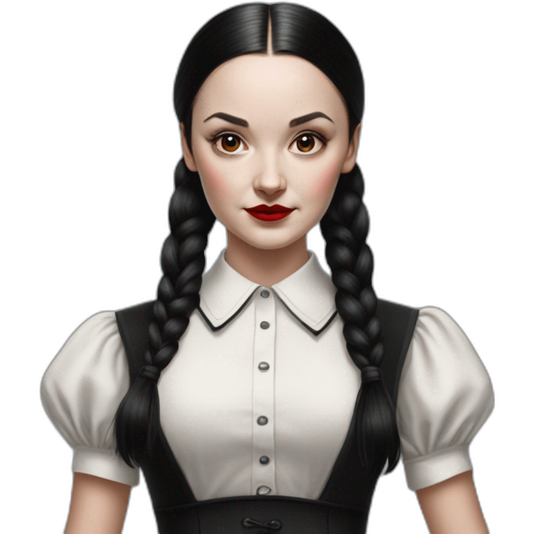 wednesday adams pinup hyperrealistic emoji