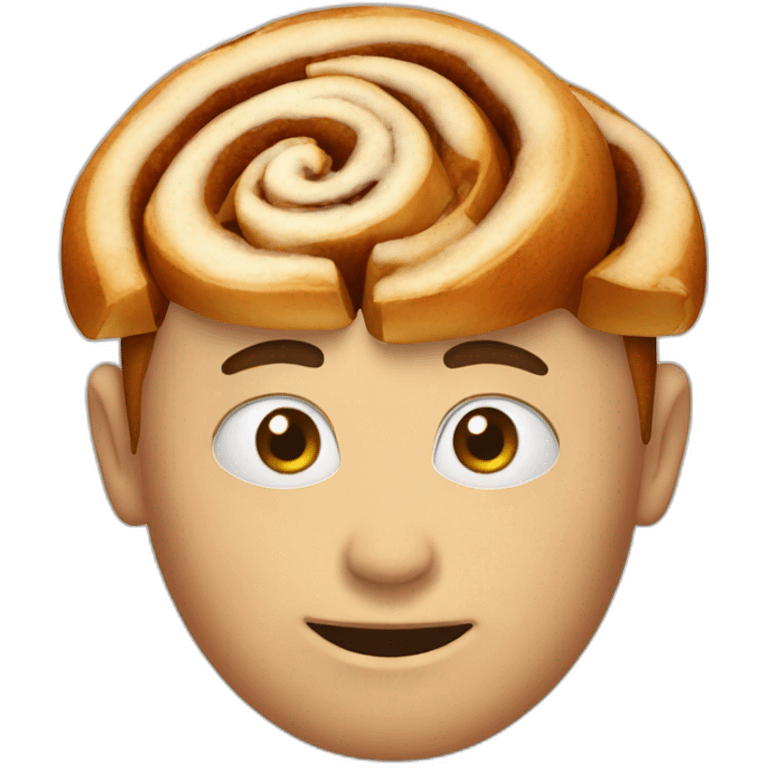 cinnamon roll head emoji