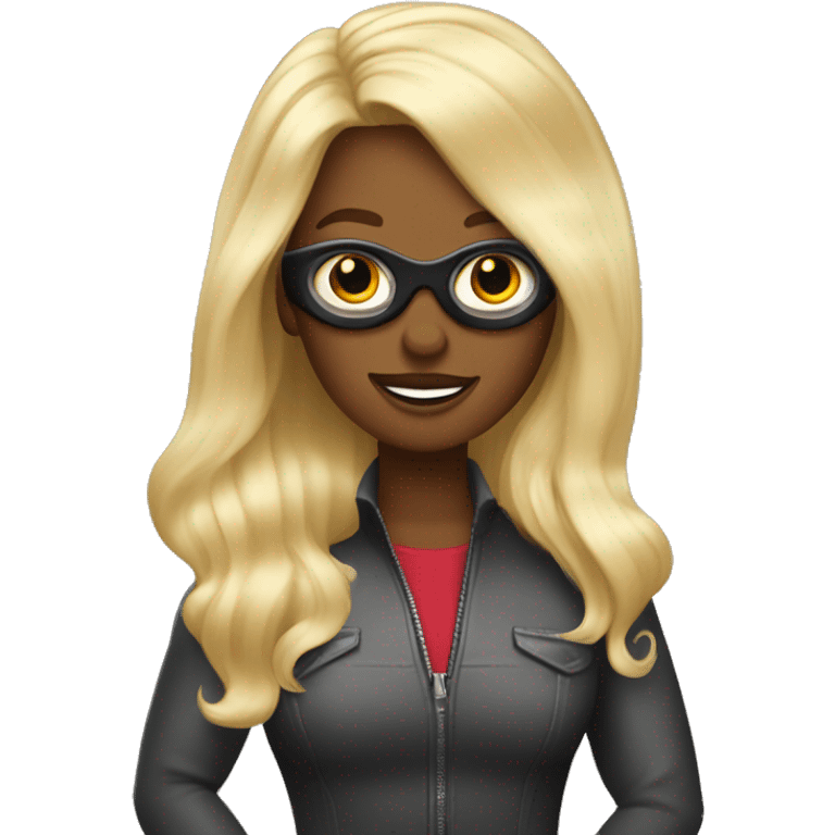 Hairstylist as a superhero with words “blonding expert to the rescue.” emoji