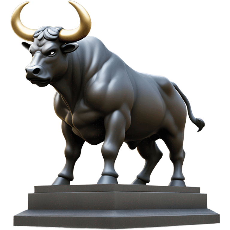 charging bull statue emoji