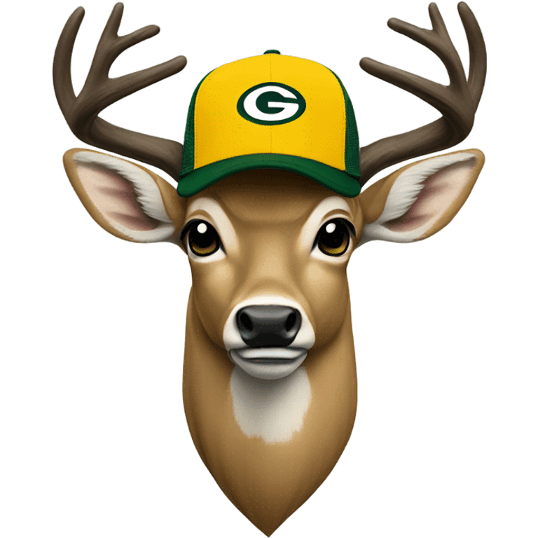 Buck wearing packers hat emoji