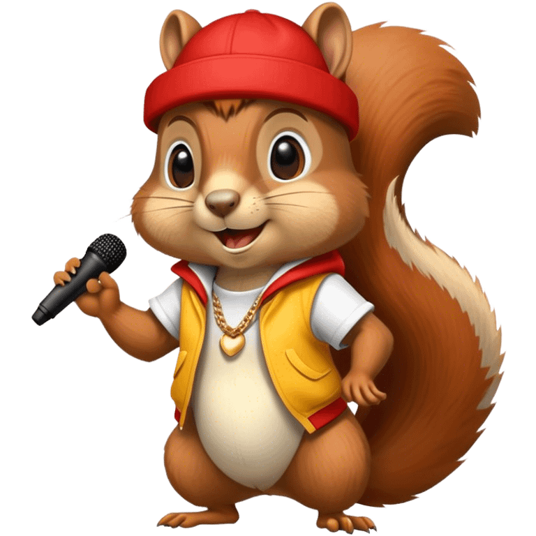 Singing and hip squirrel emoji