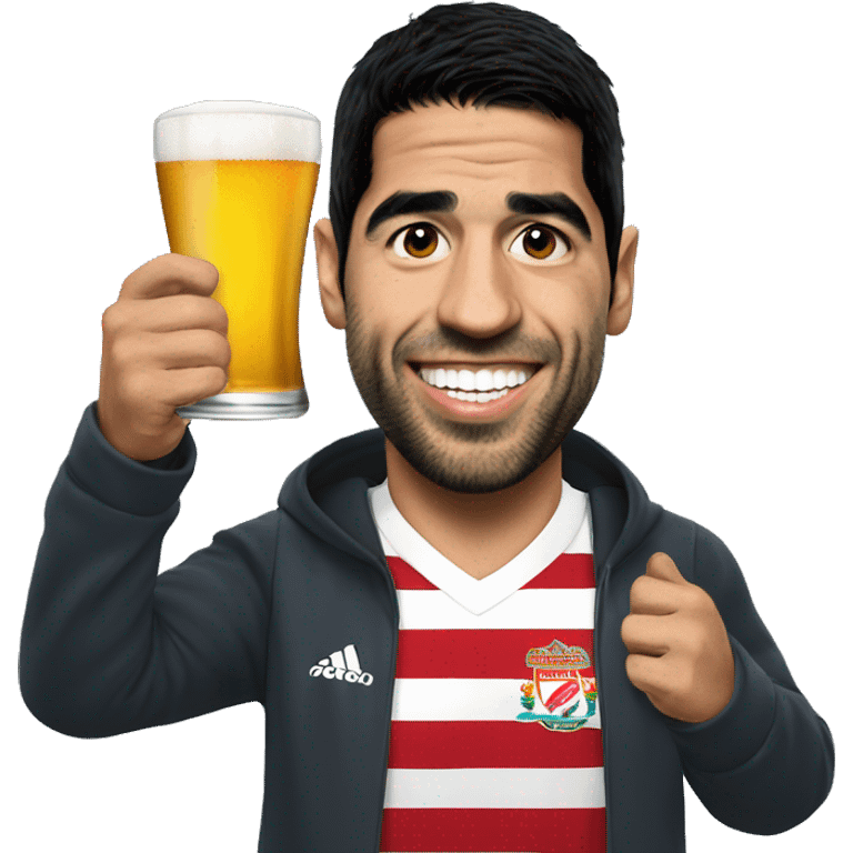 Luis Suárez drink beer emoji