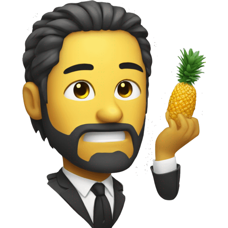 Pineapple eating John wick emoji