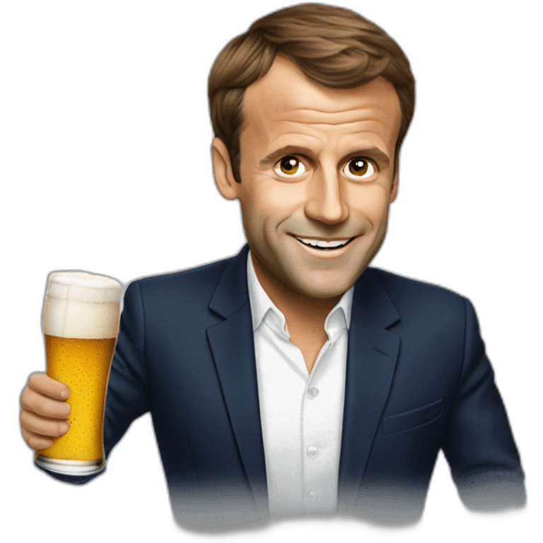 Emanuel macron beer emoji