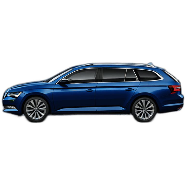 dark blue skoda superb combi emoji