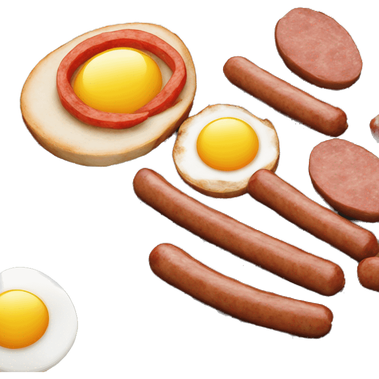 an eggplan on a bbq with sausages emoji