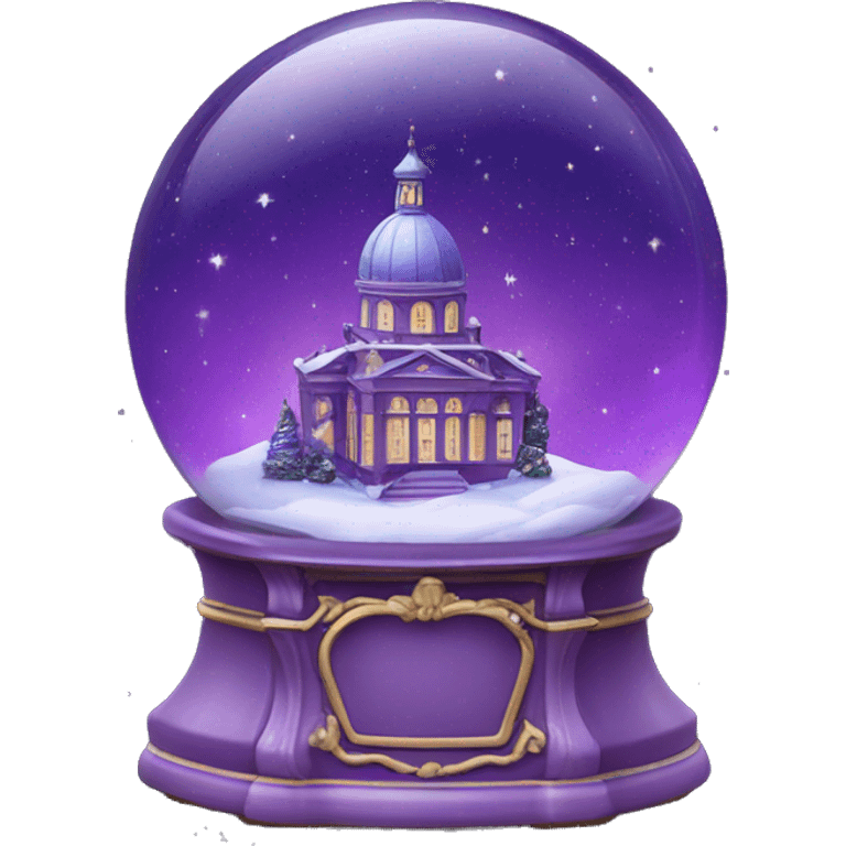 vintage purple rococo night sky snow globe emoji