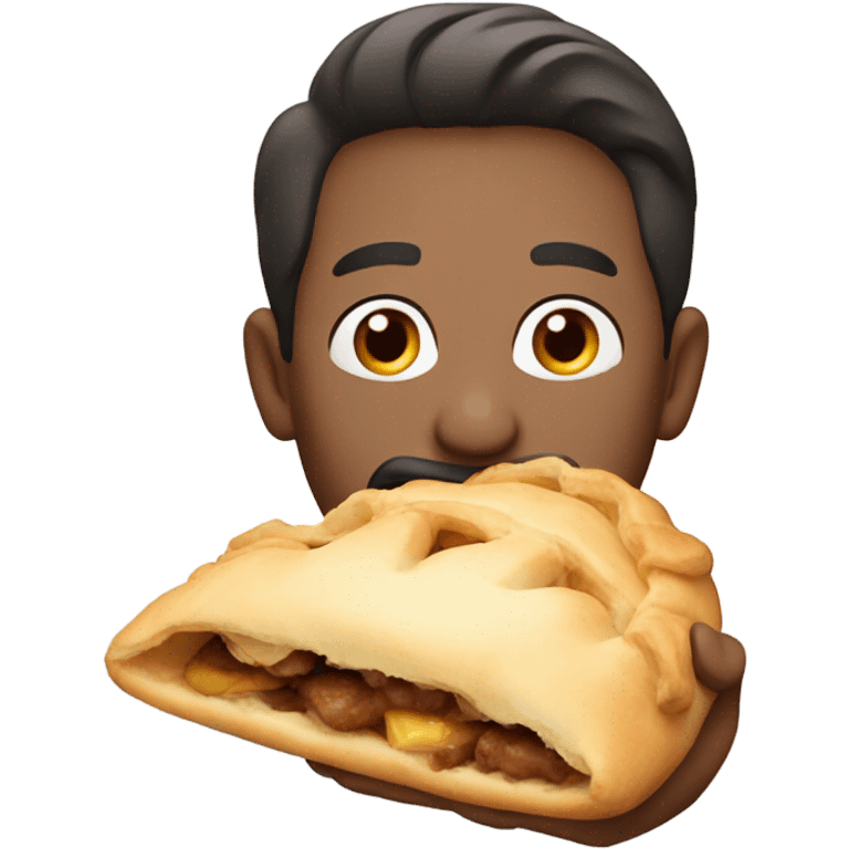 Man Eating a pasty emoji