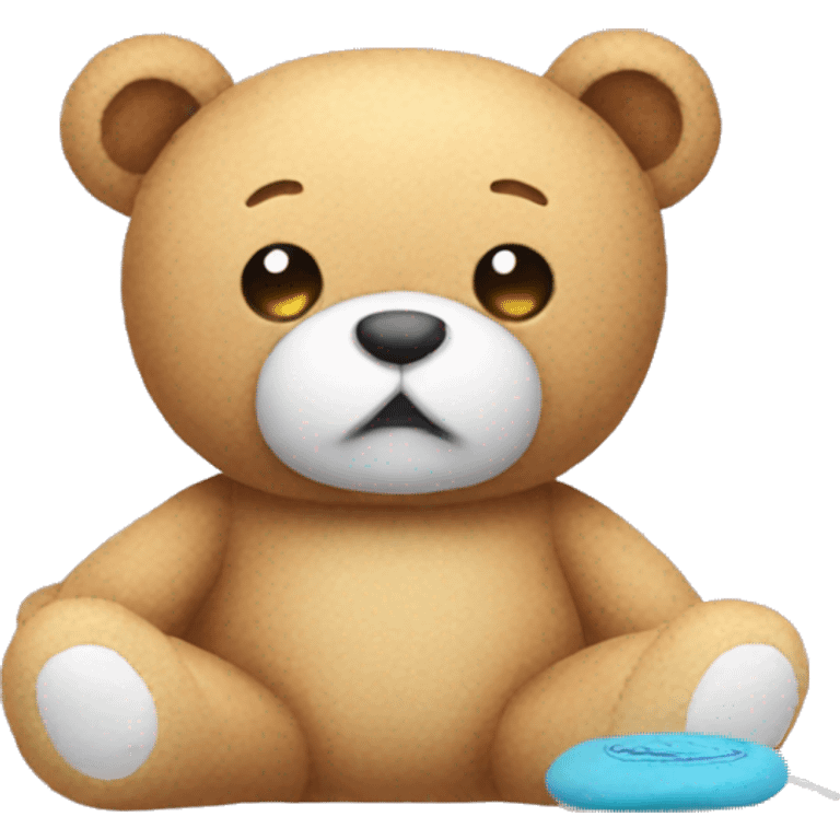 Teddy with heating Pad  emoji