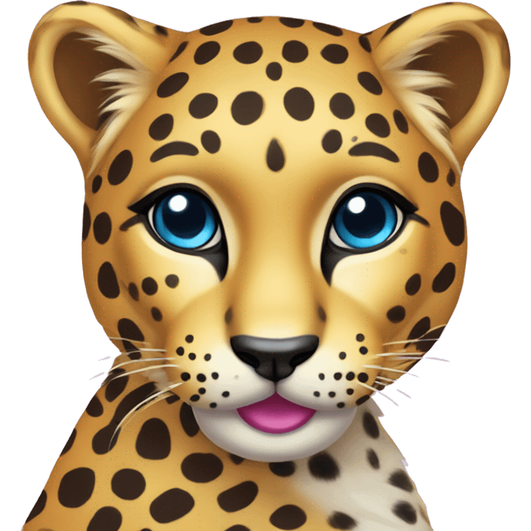 lisa frank cheetah emoji