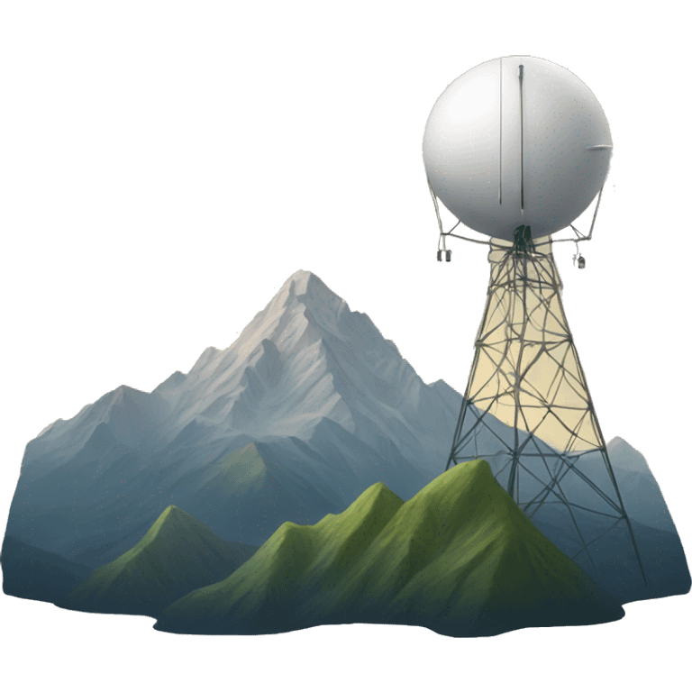 mountain and antenna emoji