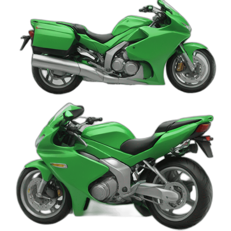 Motorbike green color emoji