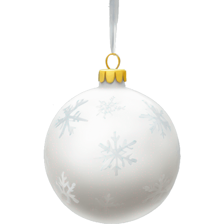 White Christmas ball decoration emoji