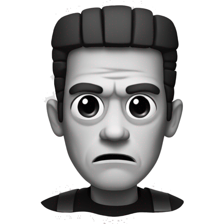 frankenstein in black and white emoji